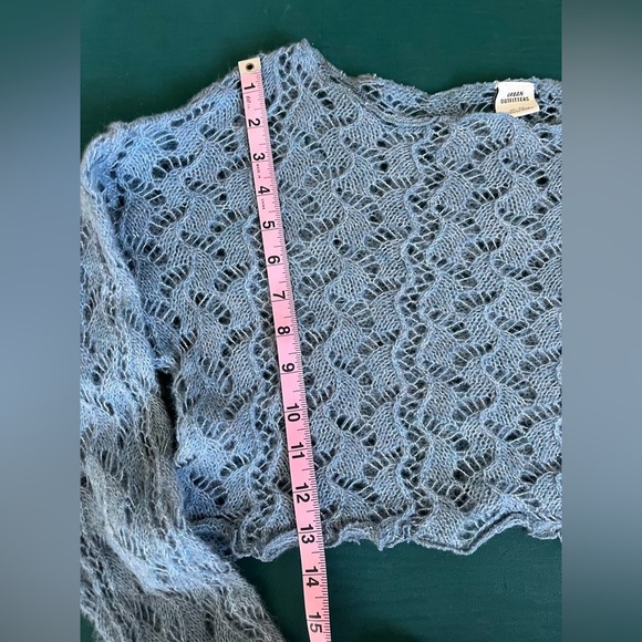 Urban Outfitters Blue Cobweb Knit Crop Top Size XS - Picture 7 of 7